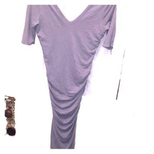 NWOT Standard James Perse grey stretch midi dress
